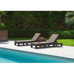 Шезлонг Дейтона (Daytona Delux) серый