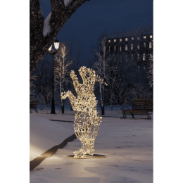 Световой Заяц на задних лапах