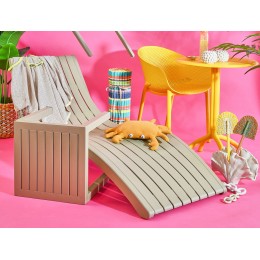 Шезлонг-лежак пластиковый Slim