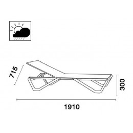Шезлонг-лежак металлический Wave