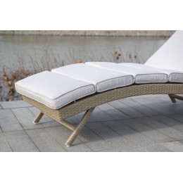 "Лиссабон" шезлонг из искусственного ротанга, цвет соломенный