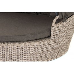 "Стильяно" плетеная кровать круглая, цвет бежевый