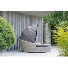 "Стильяно" плетеная кровать круглая, цвет бежевый